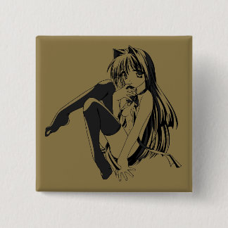 Chapa Cuadrada Manga, Neko Catgirl Furry Kawaii Loli