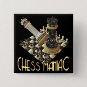 Chapa Cuadrada Maniaco del ajedrez