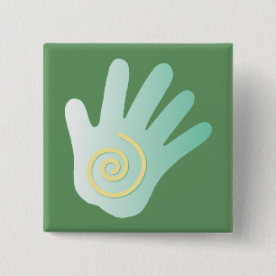 Chapa Cuadrada Mano de curación