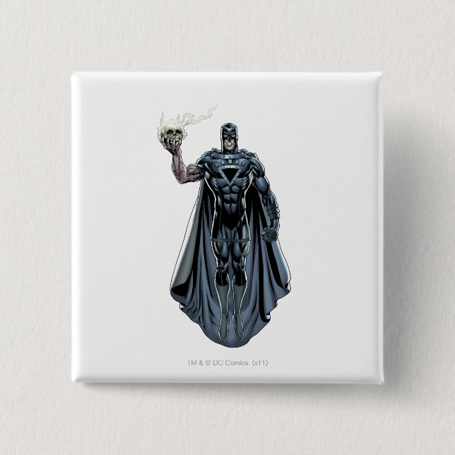 Chapa Cuadrada Mano negra con el cráneo 2 (Anverso)