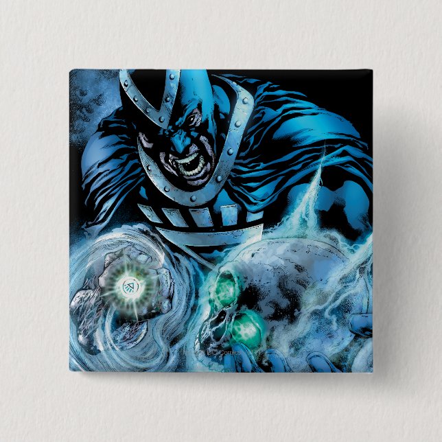 Chapa Cuadrada Mano negra con el panel del cráneo (Anverso)