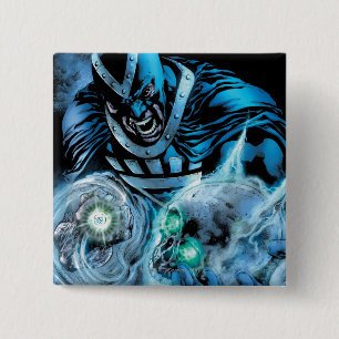 Chapa Cuadrada Mano negra con el panel del cráneo