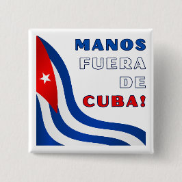Chapa Cuadrada Manos Fuera de Cuba