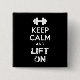 Chapa Cuadrada Mantener la calma y el aliento encendidos - Motiva