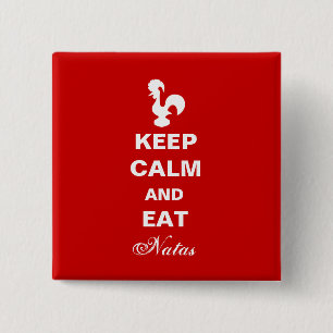 Chapa Cuadrada Mantener la calma y mantener el imán