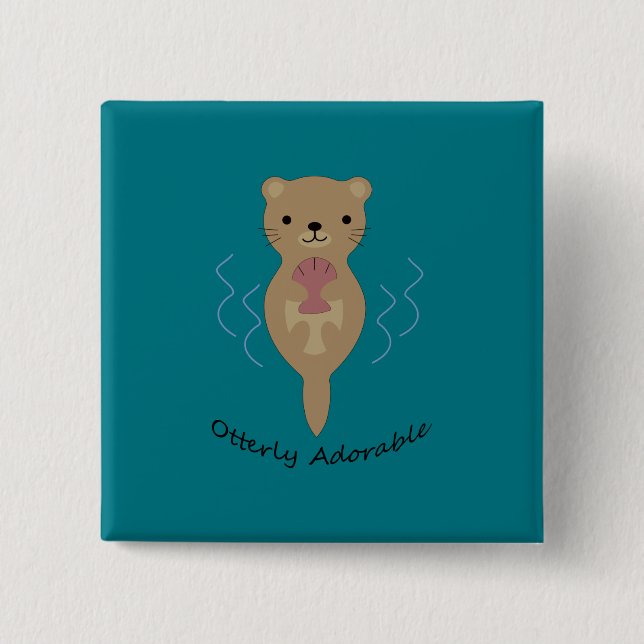 Chapa Cuadrada Mantequilla graciosa totalmente adorable (Anverso)