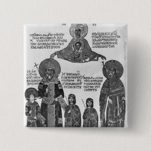 Chapa Cuadrada Manuel Palaeologus protegido por Virgen María