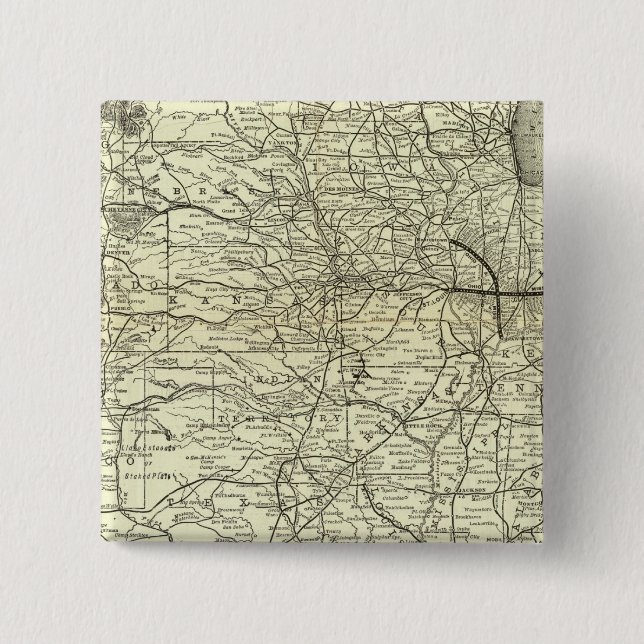Chapa Cuadrada Map Ohio y Mississippi Railway (Anverso)