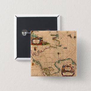 Chapa Cuadrada Mapa antiguo antiguo inspirado (1)
