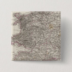 Chapa Cuadrada Mapa Atlas de Inglaterra