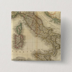 Chapa Cuadrada Mapa Atlas de Italia