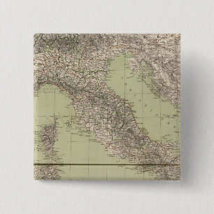 Chapa Cuadrada Mapa Atlas de Italia