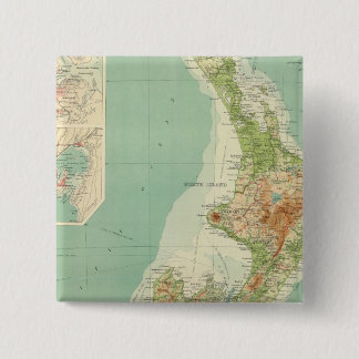 Chapa Cuadrada Mapa Atlas de Nueva Zelandia
