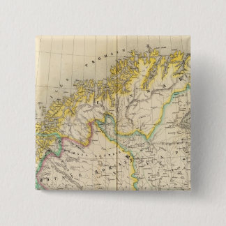 Chapa Cuadrada Mapa Atlas de Suecia y Noruega