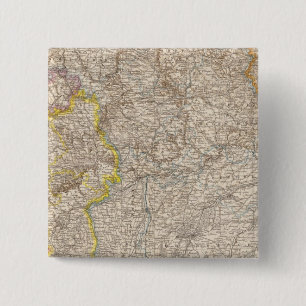 Chapa Cuadrada Mapa Bayern Atlas de Alemania en Wurttemberg