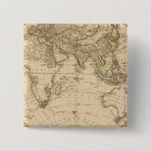 Chapa Cuadrada Mapa circular del hemisferio oriental