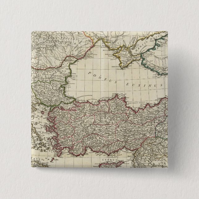Chapa Cuadrada Mapa clásico de Roma (Anverso)