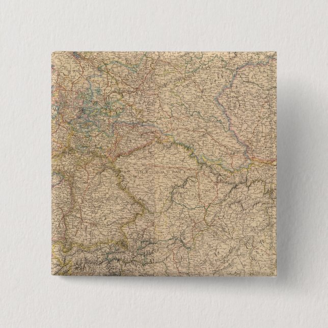 Chapa Cuadrada Mapa compuesto de Alemania (Anverso)