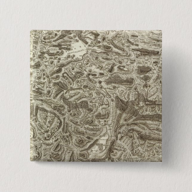 Chapa Cuadrada Mapa compuesto de Francia (Anverso)