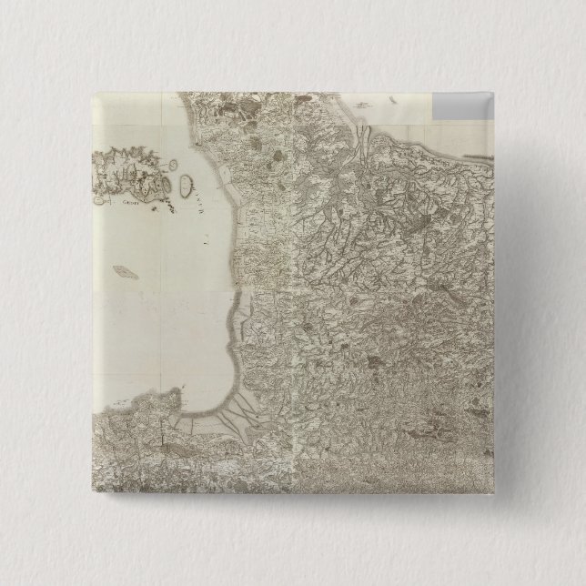 Chapa Cuadrada Mapa compuesto de Francia 2 (Anverso)