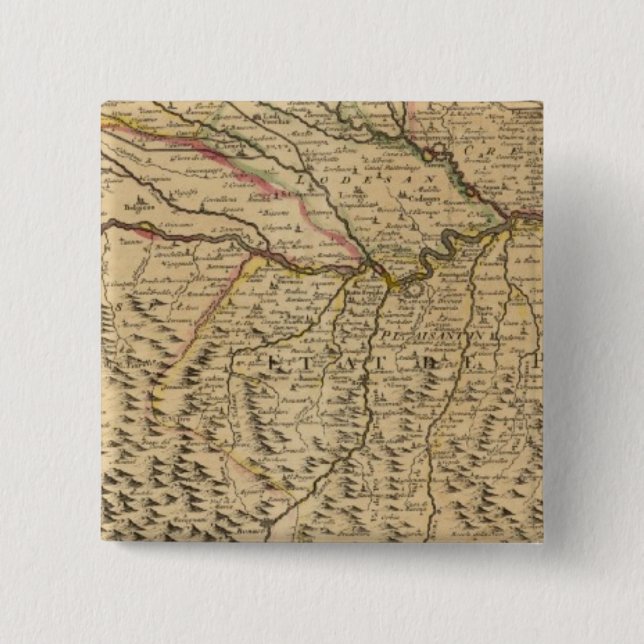 Chapa Cuadrada Mapa compuesto del valle del río Po (Anverso)