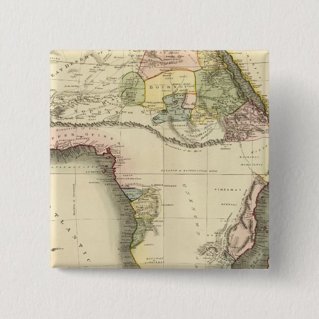 Chapa Cuadrada Mapa de África (Anverso)