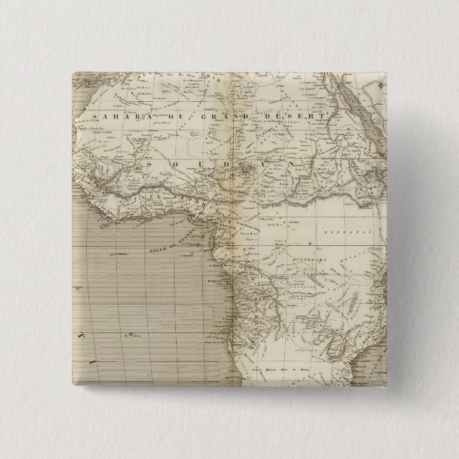 Chapa Cuadrada Mapa de África 2 (Anverso)