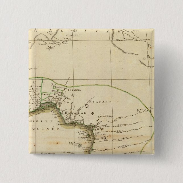 Chapa Cuadrada Mapa de África Occidental (Anverso)