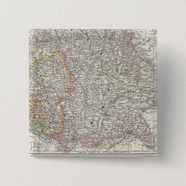 Chapa Cuadrada Mapa de Alemania (Anverso)