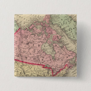 Chapa Cuadrada Mapa De América Del Norte