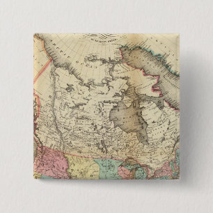 Chapa Cuadrada Mapa de América del Norte 3