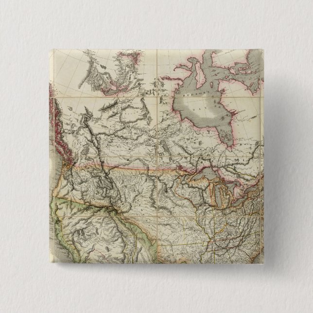 Chapa Cuadrada Mapa de América del Norte 4 (Anverso)