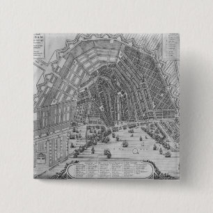 Chapa Cuadrada Mapa de Amsterdam, 1662