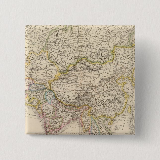 Chapa Cuadrada Mapa de Asia 2 (Anverso)