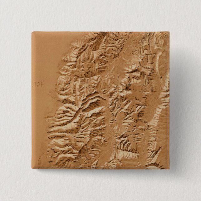 Chapa Cuadrada Mapa de ayuda de Utah (Anverso)