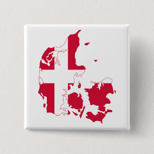 Chapa Cuadrada Mapa de bandera de Dinamarca