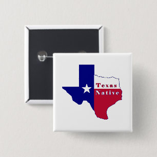 Chapa Cuadrada Mapa de bandera nativa de Texas