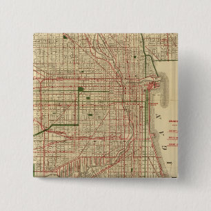 Chapa Cuadrada Mapa de Blanchard en Chicago