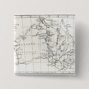 Chapa Cuadrada Mapa de bosquejo de Australia
