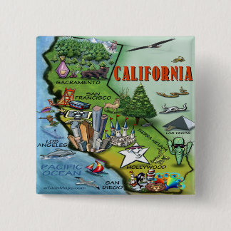 Chapa Cuadrada Mapa de California