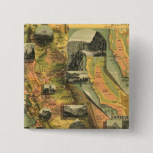 Chapa Cuadrada Mapa de California