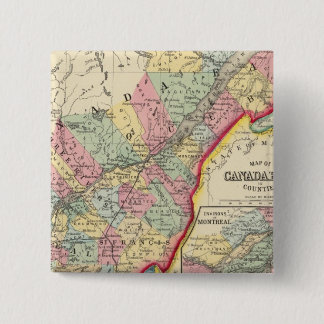 Chapa Cuadrada Mapa De Canadá Este En Los Condados