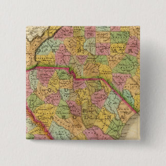 Chapa Cuadrada Mapa de Carolina del Norte y del Sur y Georgia