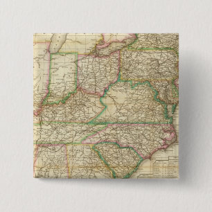 Chapa Cuadrada Mapa De Carreteras, Canales Y Barcos De Vapor