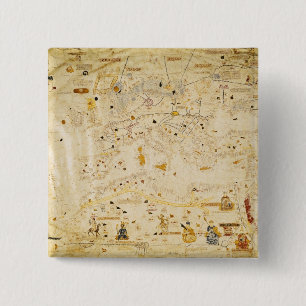 Chapa Cuadrada Mapa de Charles V, mapa de Mecia