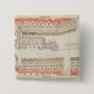 Chapa Cuadrada Mapa de Cheapside, Londres, 1585