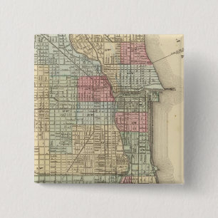 Chapa Cuadrada Mapa de Chicago de Mitchell