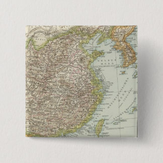 Chapa Cuadrada Mapa de China y Japón