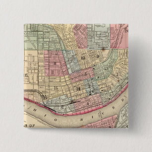 Chapa Cuadrada Mapa de Cincinnati por Mitchell