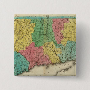 Chapa Cuadrada Mapa De Connecticut